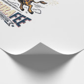 Grappige Amerigiraffee Patriottische Giraffe Hotdo Cadeaupapier (Hoek)