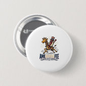 Grappige Amerigiraffee Patriottische Giraffe Hotdo Ronde Button 5,7 Cm (Voorkant /achterkant)