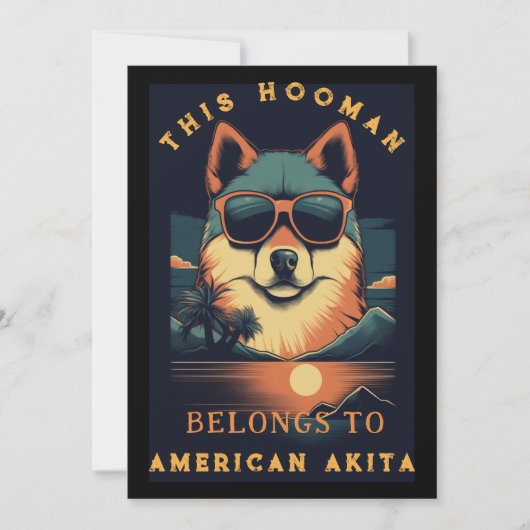 Grappige Amerikaanse Akita Dog Ouder gepersonalise Aankondiging (Voorkant)