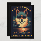 Grappige Amerikaanse Akita Dog Ouder gepersonalise Aankondiging (Voorkant / Achterkant)