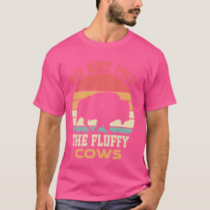Grappige Amerikaanse bizons niet aaien de pluizige T-shirt