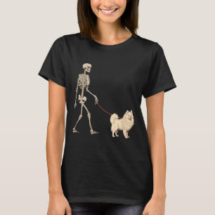 Grappige Amerikaanse Eskimohond Skelet Lopende T-shirt