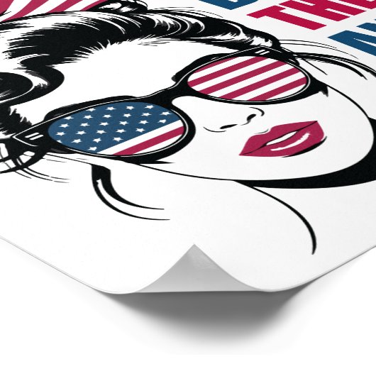 Grappige Amerikaanse feministische citaat politiek Poster (Hoek)