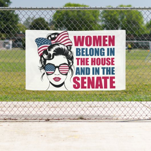 Grappige Amerikaanse feministische citaat politiek Spandoek (Insitu)