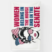 Grappige Amerikaanse feministische citaat politiek Spandoek (Verticaal)