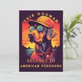 Grappige Amerikaanse foxhound hond ouder gepersona Aankondiging (Staand voorkant)