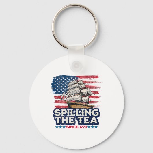 Grappige Amerikaanse geschiedenisleraar Boston die Sleutelhanger (Voorkant)