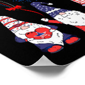 Grappige Amerikaanse Gnomes Cool 4th July Day Inde Poster (Hoek)