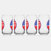 Grappige Amerikaanse golfer Blikvorm Glas (Rechts)