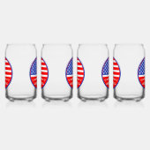Grappige Amerikaanse golfer Blikvorm Glas (Links)