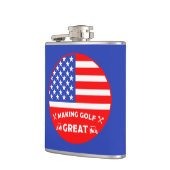 Grappige Amerikaanse Golfspeler Heupfles (Links)