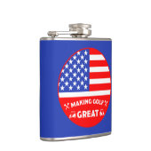Grappige Amerikaanse Golfspeler Heupfles (Rechts)