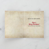 Grappige Amerikaanse gotische kerstfruitcake Feestdagen Kaart (Binnen)