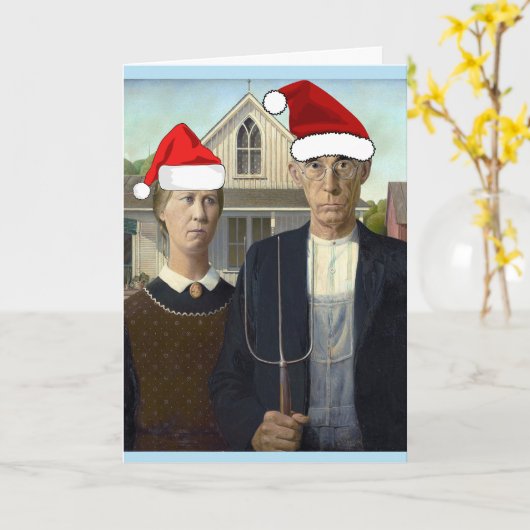 GRAPPIGE AMERIKAANSE GOTISCHE KERSTKAARTEN KAART (Gele Bloem)