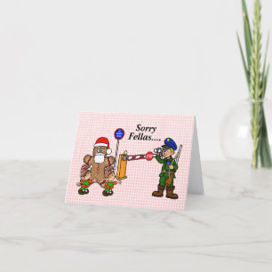 Grappige Amerikaanse Grens Douane Kerstkaart Kaart