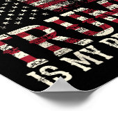 Grappige Amerikaanse Jezus is mijn redder Trump is Poster (Hoek)