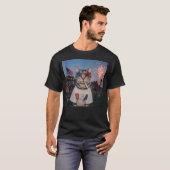 Grappige Amerikaanse Kat 4 Juli Patriottische Kat T-shirt (Voorkant volledig)
