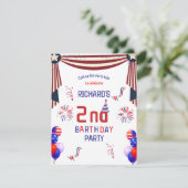 Grappige Amerikaanse Kinderen Verjaardagsfeest Vie Kaart (Staand voorkant)