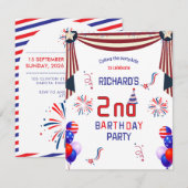 Grappige Amerikaanse Kinderen Verjaardagsfeest Vie Kaart (Voorkant / Achterkant)
