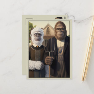 Grappige Amerikaanse Kunstparodie Briefkaart