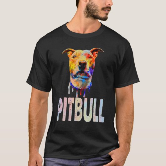 Grappige Amerikaanse Pit Bull Terrier Pit Bull Pap T-shirt (Voorkant)