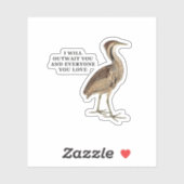 Grappige Amerikaanse Roerdomp Stickers (Vel)