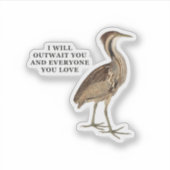Grappige Amerikaanse Roerdomp Stickers (Voorkant)