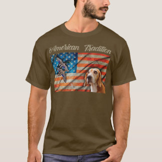 Grappige Amerikaanse Traditie Eend Jagen Fohound H T-shirt