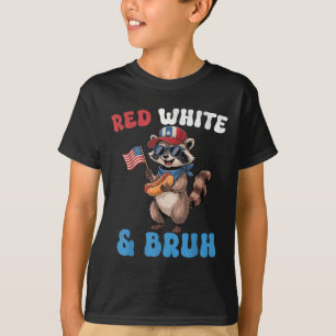 Grappige Amerikaanse vlag 4 juli Patriottische Red T-shirt