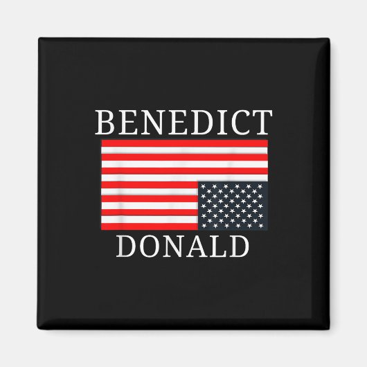 Grappige Amerikaanse vlag Benedict Donald Anti Tru Magneet (Voorkant)
