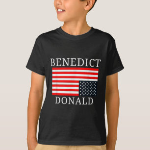Grappige Amerikaanse vlag Benedict Donald Anti Tru T-shirt