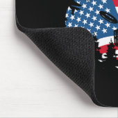 Grappige Amerikaanse Vlag Disc Golf Muismat (Hoek)