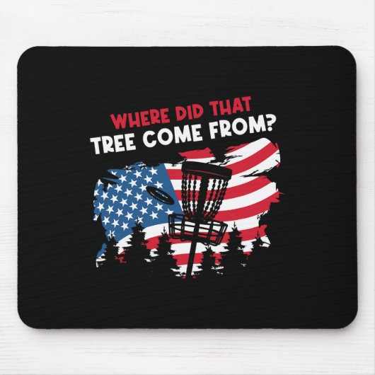 Grappige Amerikaanse Vlag Disc Golf Muismat (Voorkant)