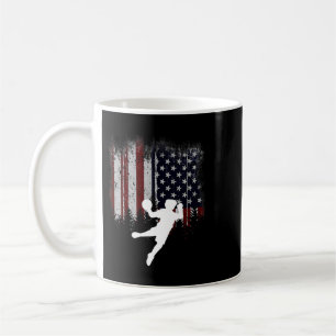 Grappige Amerikaanse vlag Dodgeball Koffiemok