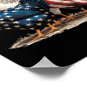 Grappige Amerikaanse vlag Haan Onafhankelijkheidsd Poster (Hoek)