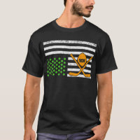 Grappige Amerikaanse vlag Ierse hockey St. Patrick