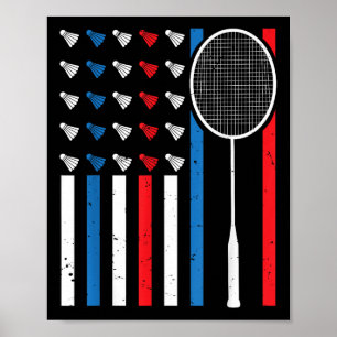Grappige Amerikaanse vlag met shuttles Vintage Bad Poster