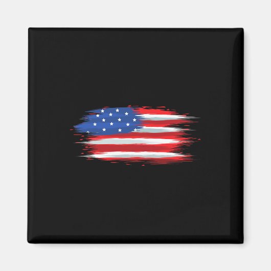 Grappige Amerikaanse vlag Patriottisch 4 juli Dag  Magneet (Voorkant)