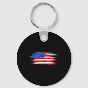 Grappige Amerikaanse vlag Patriottisch 4 juli Dag Sleutelhanger