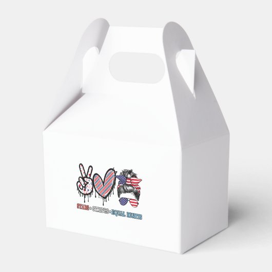 Grappige Amerikaanse vlag patriottisch Bedankdoosjes (Voorkant Zijde)
