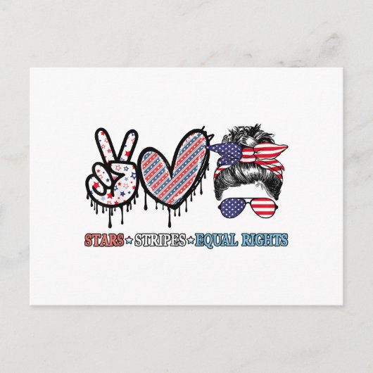 Grappige Amerikaanse vlag Patriottisch Briefkaart (Voorkant)