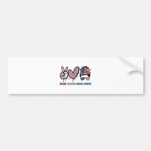 Grappige Amerikaanse vlag patriottisch Bumpersticker (Voorkant)