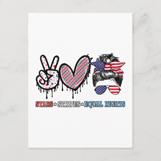 Grappige Amerikaanse vlag patriottisch Informatiekaartje (Voorkant)