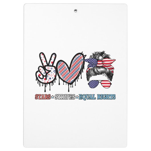 Grappige Amerikaanse vlag patriottisch Klembord (Achterkant)