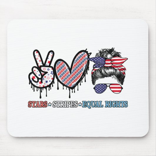Grappige Amerikaanse vlag patriottisch Muismat (Voorkant)