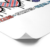 Grappige Amerikaanse vlag patriottisch Poster (Hoek)