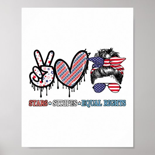 Grappige Amerikaanse vlag patriottisch Poster (Voorkant)
