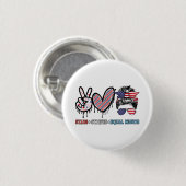 Grappige Amerikaanse vlag patriottisch Ronde Button 3,2 Cm (Voorkant /achterkant)