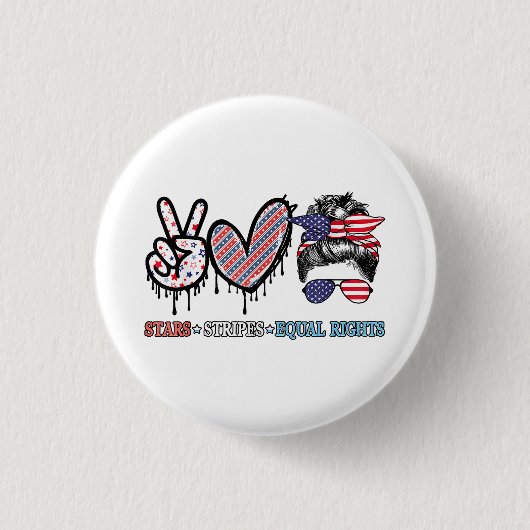 Grappige Amerikaanse vlag patriottisch Ronde Button 3,2 Cm (Voorkant)