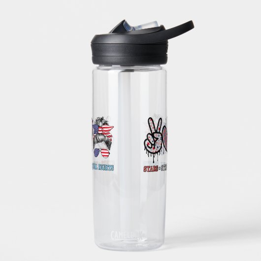 Grappige Amerikaanse vlag patriottisch Waterfles (Links)